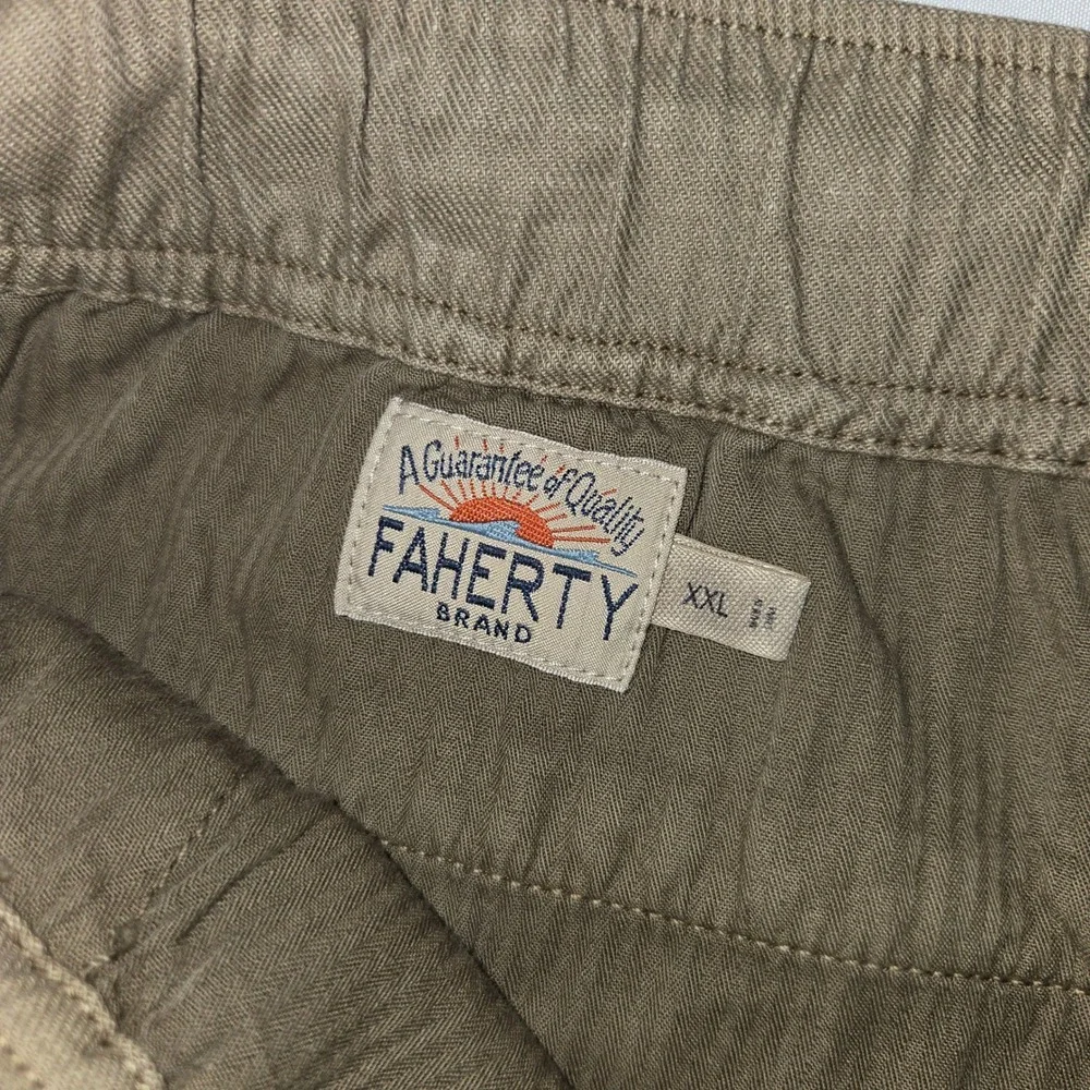 NEW Faherty Essential Drawstring Short Mountain Cliff Mens XXL Brown MBS2505